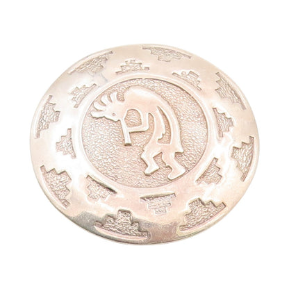 925 Sterling Silver Vintage Brooch SOUTHWESTERN Kokopelli Flute Player BP12019