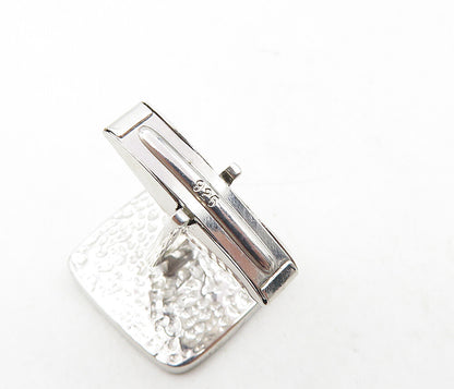 925 Sterling Silver  Vintage Shiny Celtic Knot Cross Square Cufflinks  TR1537