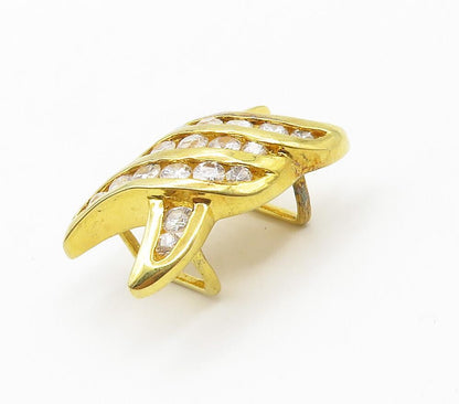 ROSS SIMON 925 Sterling Silver  Shiny Topaz Gold Plated Slide Pendant  PT12085