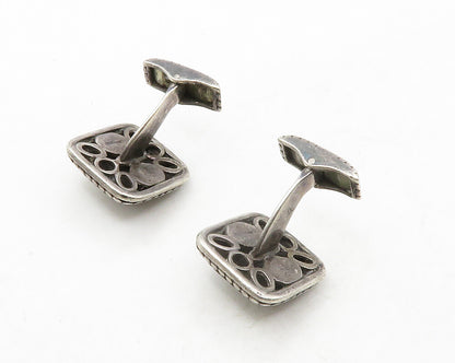 JOHN HARDY 925 Silver  Vintage Dark Tone Circle Patterned Cufflinks  TR1901