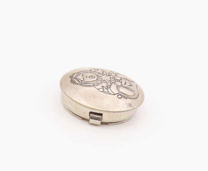 925 Sterling Silver  Vintage Girl With Dolls 3 Pcs Button Covers  TR2900