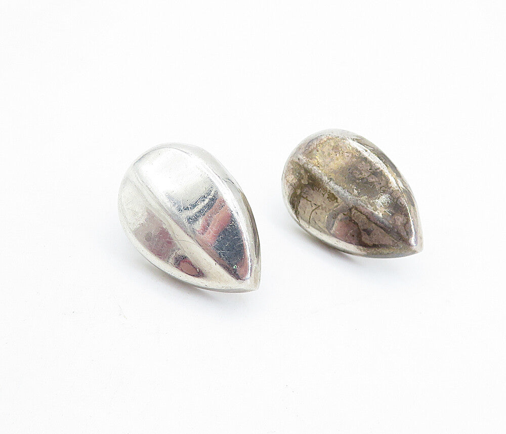 MEXICO 925 Sterling Silver  Vintage Hollow Leaf Design Drop Earrings  EG2880
