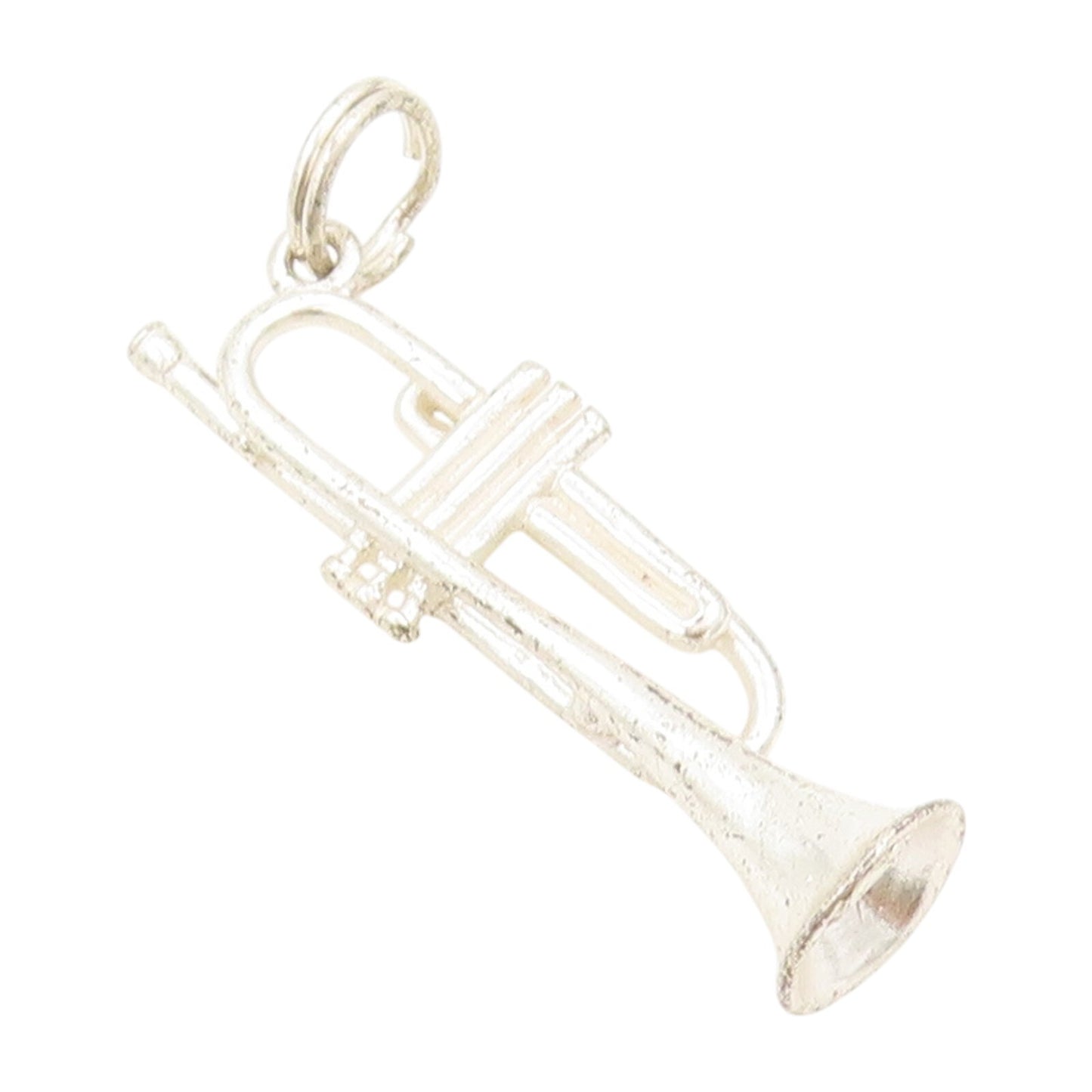 925 Sterling Silver Vintage Pendant 3D Cutout Saxophone Charm   PT23920
