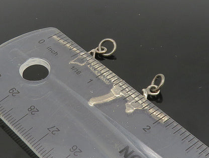925 Sterling Silver  Vintage Machine Gun Dark Tone Pendant  PT19641