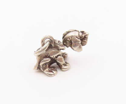925 Sterling Silver  Vintage Petite Sitting Hound Dog Motif Pendant  PT19107
