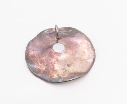 925 Sterling Silver Vintage Pendant BAT AMI Modernist Abstract Locket  PT25854