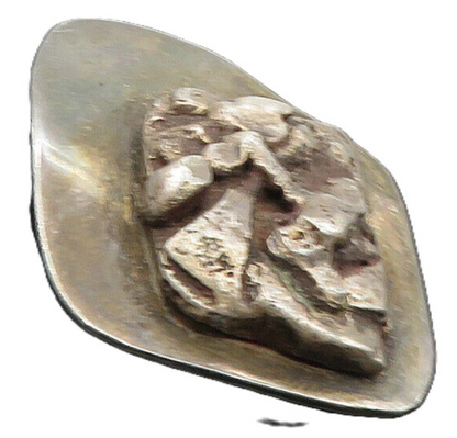 925 Sterling Silver  Vintage Dark Tone Sculpted Design Drop Pendant  PT7799