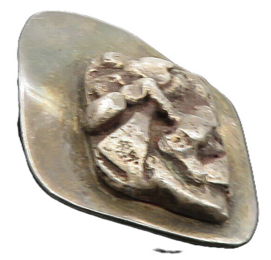 925 Sterling Silver  Vintage Dark Tone Sculpted Design Drop Pendant  PT7799