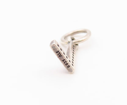 PANDORA 925 Sterling Silver  Vintage Petite Topaz L Initial Pendant  PT17943