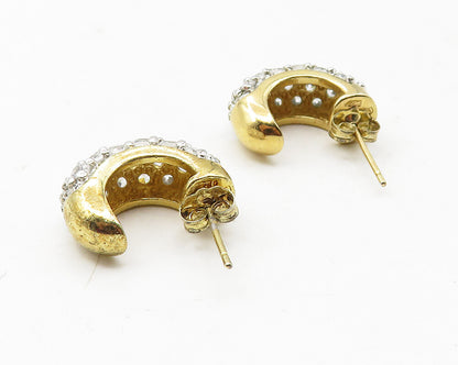 ROSS SIMON 925 Sterling Silver  Topaz Shiny Gold Plated Drop Earrings  EG6322