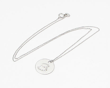 925 Sterling Silver  .10ctw Genuine Diamonds B Initial Pendant & Chain  PT2450