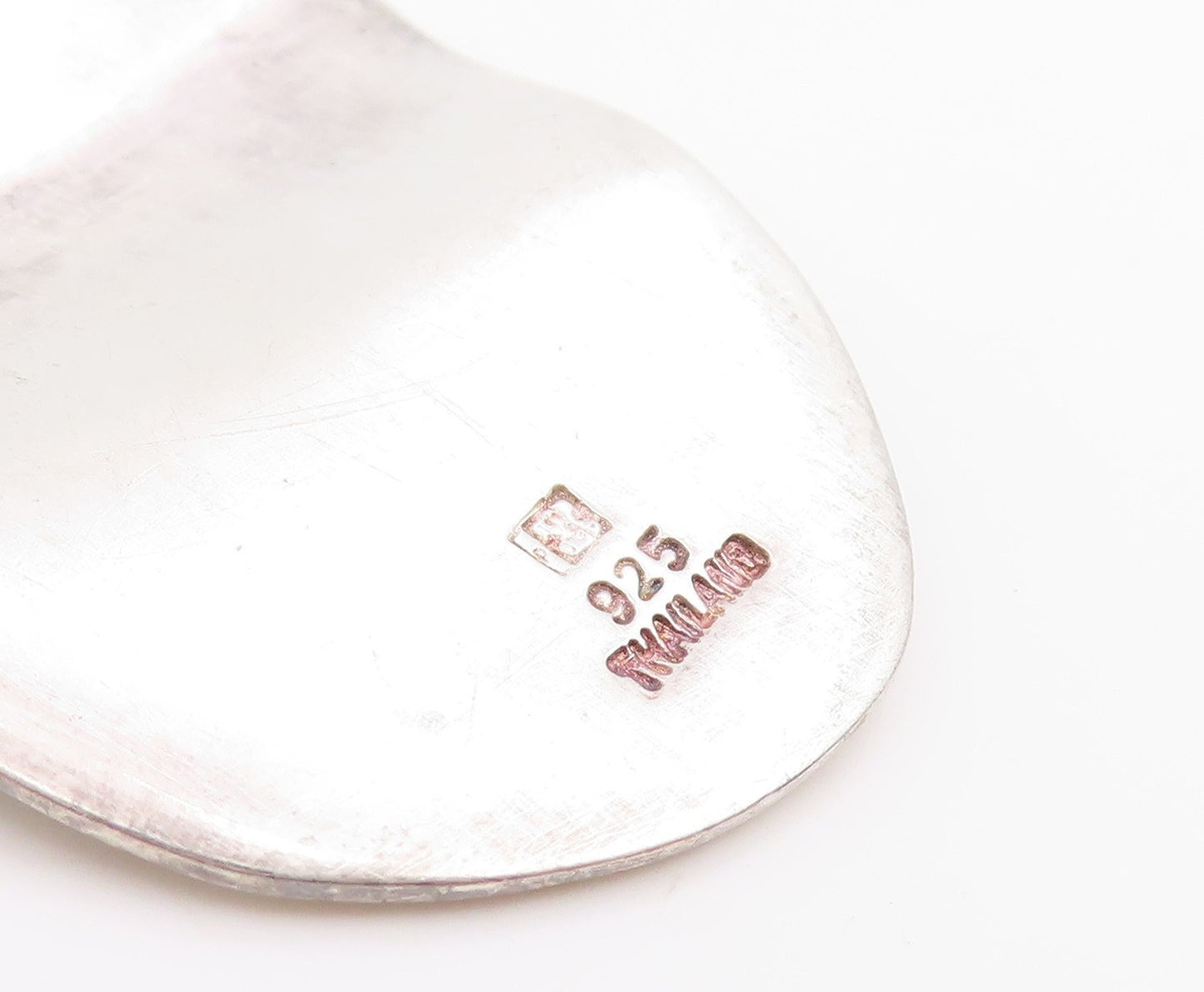 925 Sterling Silver Vintage Pendant Minimalist Solid Bold Wavy Locket  PT25965
