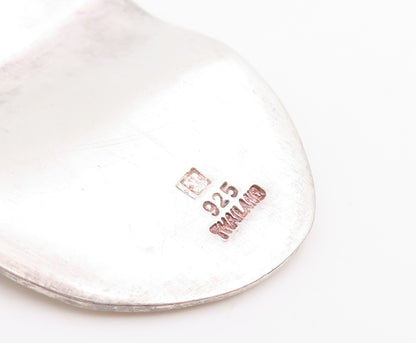925 Sterling Silver Vintage Pendant Minimalist Solid Bold Wavy Locket  PT25965