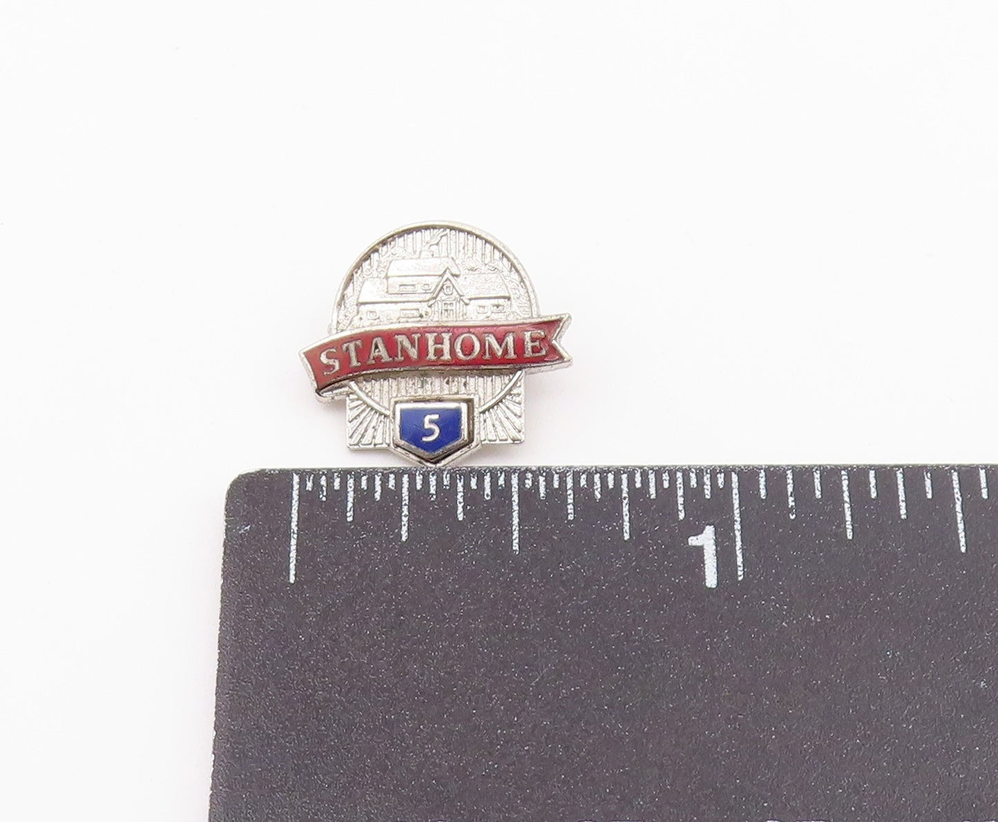 925 Sterling Silver  Vintage Enamel Stanhome Salesman Brooch Pin  BP8721