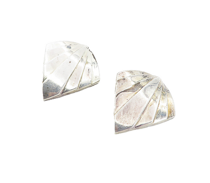 CHARLES KRYPELL 925 Silver & 14K GOLD  Vintage Modernist Drop Earrings  EG4339