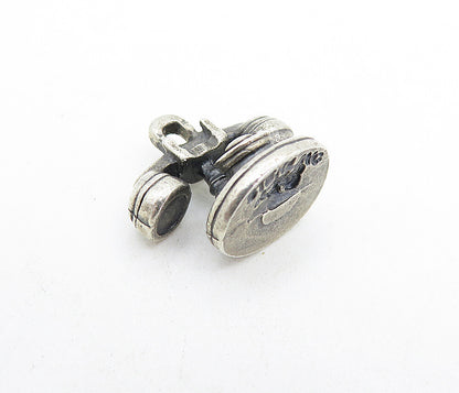 925 Sterling Silver  Vintage Petite Old Fashioned Telephone Pendant  PT5231