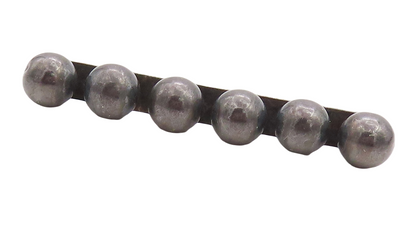 925 Sterling Silver Vintage Brooch Pin Antique Dark Tone Bead Row   BP11221