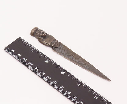 WELSCH 925 Sterling Silver  Vintage Ancient Egyptian Carved Mail Opener TR3518