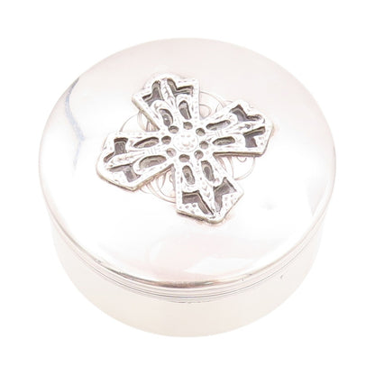 925 Sterling Silver Vintage Jewelry Box TIFFANY & CO. Stylized Cross  TR3902