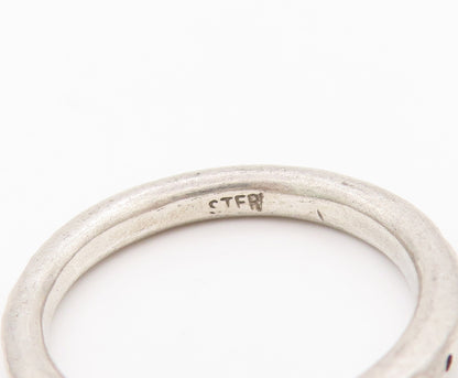 925 Sterling Silver Vintage Ring Minimalist Love Etched Letters  Sz 7 RG27890