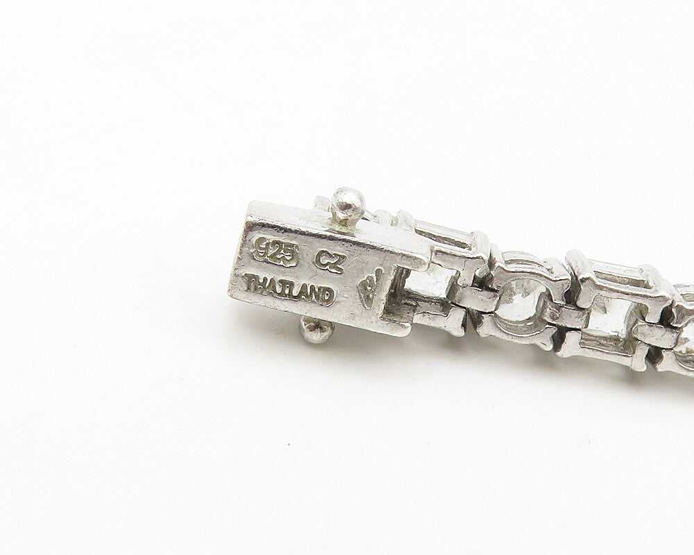 925 Sterling Silver  Shiny Prong Set Cubic Zirconia Tennis Bracelet  BT6741
