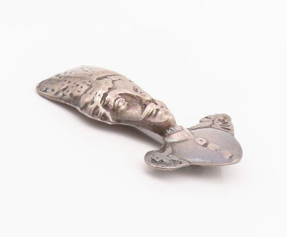 925 Sterling Silver Vintage Brooch Antique Royal Czar Figure  BP12533