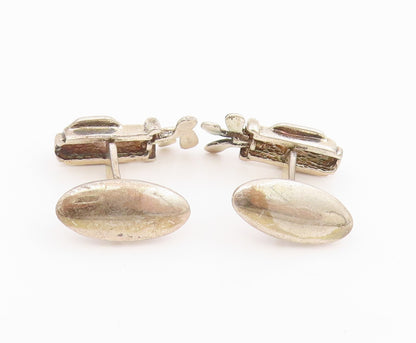 925 Sterling Silver Vintage Cufflinks PETER BRAMS 3D Golf Bag & Clubs  TR4151