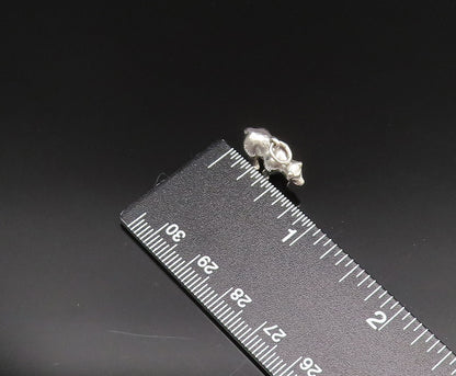 925 Sterling Silver  Vintage Sculpted Polar Bear Charm Pendant  PT20959