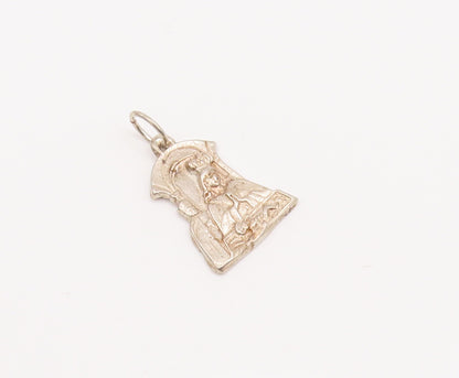 925 Sterling Silver Vintage Pendant Solid Carved Religious Pendant  PT23126