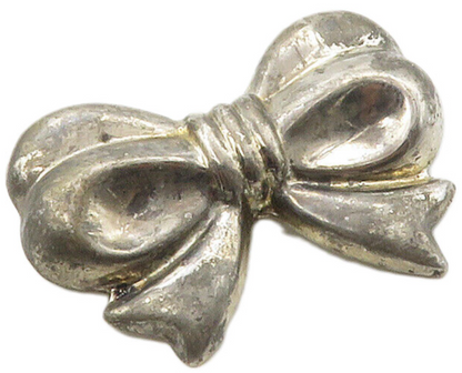 925 Sterling Silver  Vintage Hollow Bow Tied Ribbon Motif Brooch Pin  BP6428