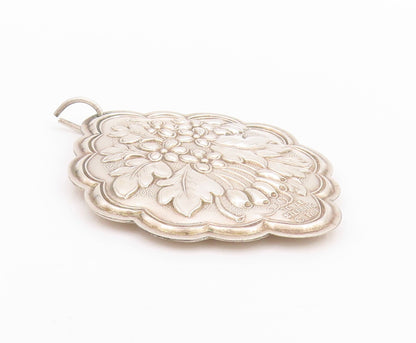925 Sterling Silver Vintage Pendant 1984 TOWLE Antique Flower Bouquet  PT24710