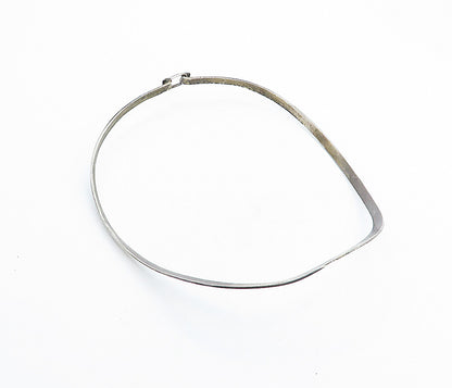 CHARLES ALBERT 925 Silver  Vintage Dark Tone Minimalist Collar Necklace NE1202
