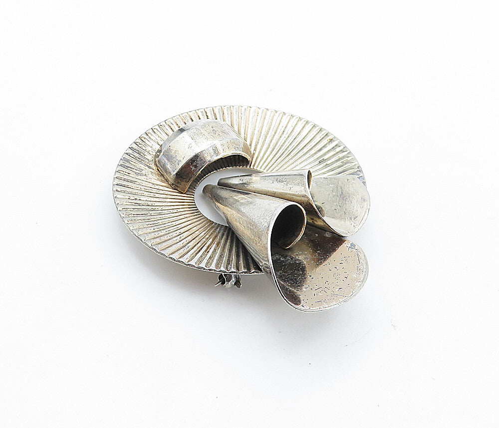 BROOKRAFT 925 Sterling Silver  Vintage Modernist Design Brooch Pin  BP2419