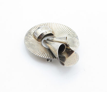 BROOKRAFT 925 Sterling Silver  Vintage Modernist Design Brooch Pin  BP2419