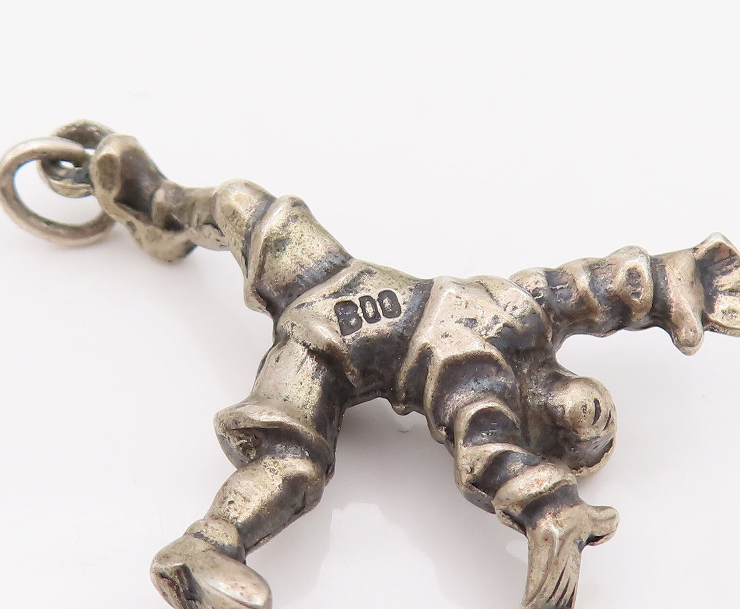 925 Sterling Silver  Vintage Soccer Guy On Handstand Charm Pendant  PT22153
