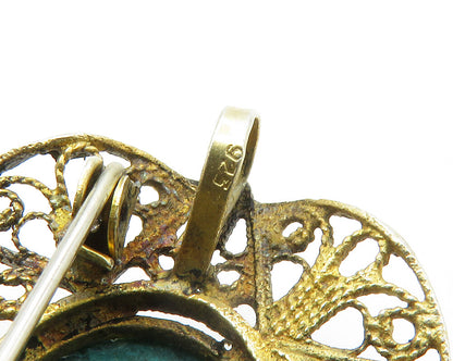 ISRAEL 925 Sterling Silver  Vintage Eilat Filigree Star Brooch Pin  BP5460