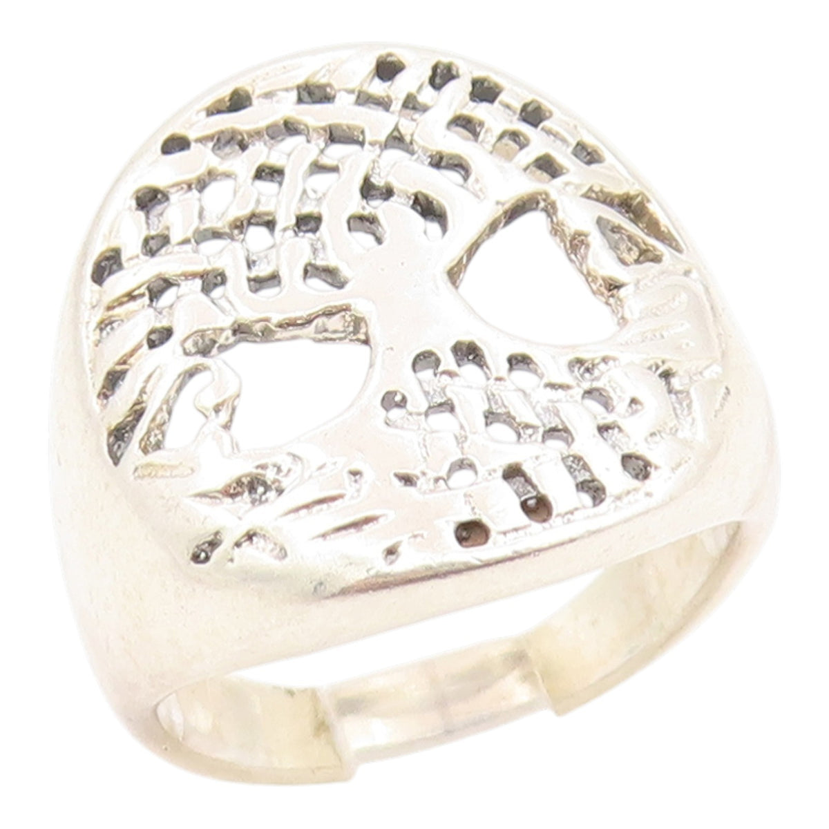 925 Sterling Silver Vintage Ring Classic Tree Of Life Cutout Band  Sz 6  RG35890