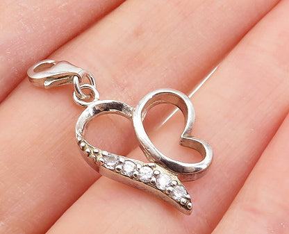 925 Sterling Silver  Vintage Petite Topaz Open Butterfly Motif Pendant  PT3860