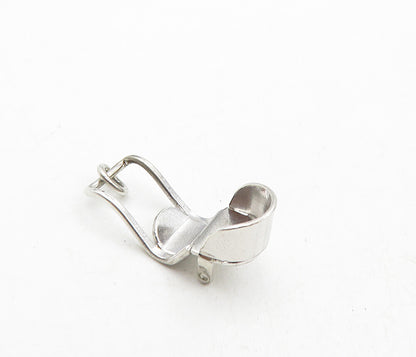 925 Sterling Silver  Vintage Petite Shiny Sleigh Carriage Drop Pendant  PT6881