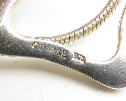 BARSE 925 Silver  Vintage Shiny Square Pendant Snake Chain Necklace  NE2865