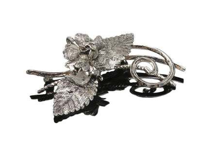 HELEN'S 925 Sterling Silver  Vintage Sculpted Flower Swirl Brooch Pin  BP4300