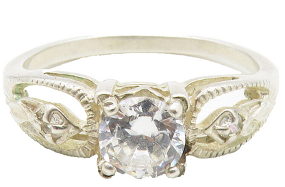 AVON 925 Sterling Silver  Sparkling Cubic Zirconia Band Ring Sz 11  RG13976