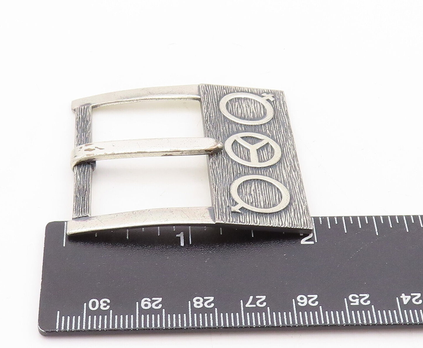925 Sterling Silver Vintage Belt Buckle AVEDON Minimalist Gender Neutral  TR3783