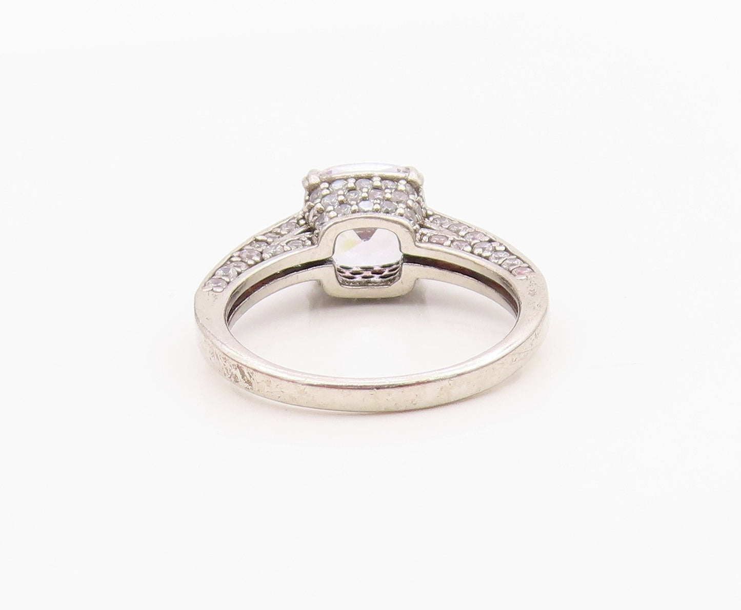 925 Sterling Silver Vintage Ring Minimalist CZ Statement Band  Sz 6  RG36265