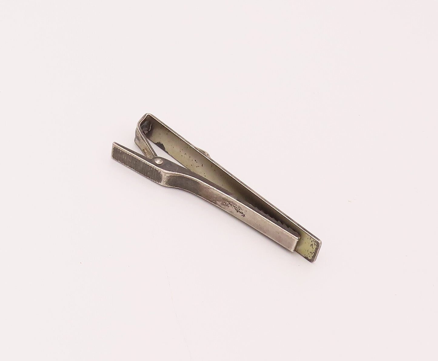 KREISLER 925 Silver  Vintage 3D Carved Hokey Stick & Ball Tie Pin  TR3487