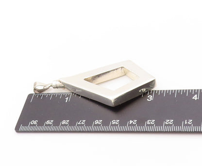 925 Sterling Silver Vintage Pendant MEXICO Cutout Diamond Shape PT24192