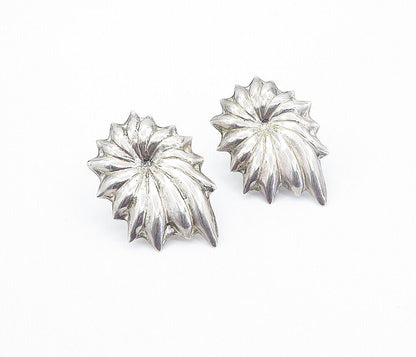 MEE MEXICO 925 Silver  Vintage Modernist Non Pierce Clip On Earrings  EG3331