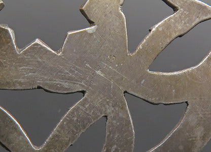 925 Sterling Silver  Vintage Antique Open Flower Pattern Brooch Pin  BP8027