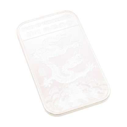 925 Sterling Silver Vintage Bullion Carved Chinese Mythical Dragon Bar  TR4140