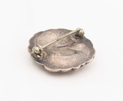 925 Sterling Silver Vintage Brooch Art Nouveau Style Leaf & Berry Pin  BP12050